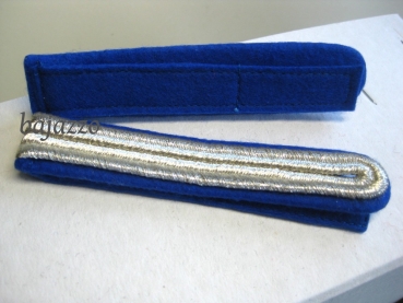 Schulterklappe 2 streifig blau-silber